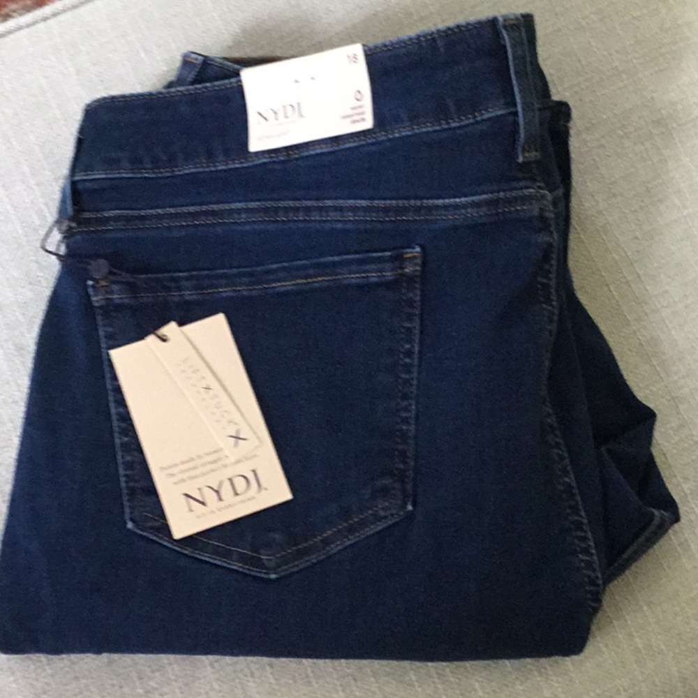NYDJ Women's Dark Blue Jeans, Marilyn straight, size 18